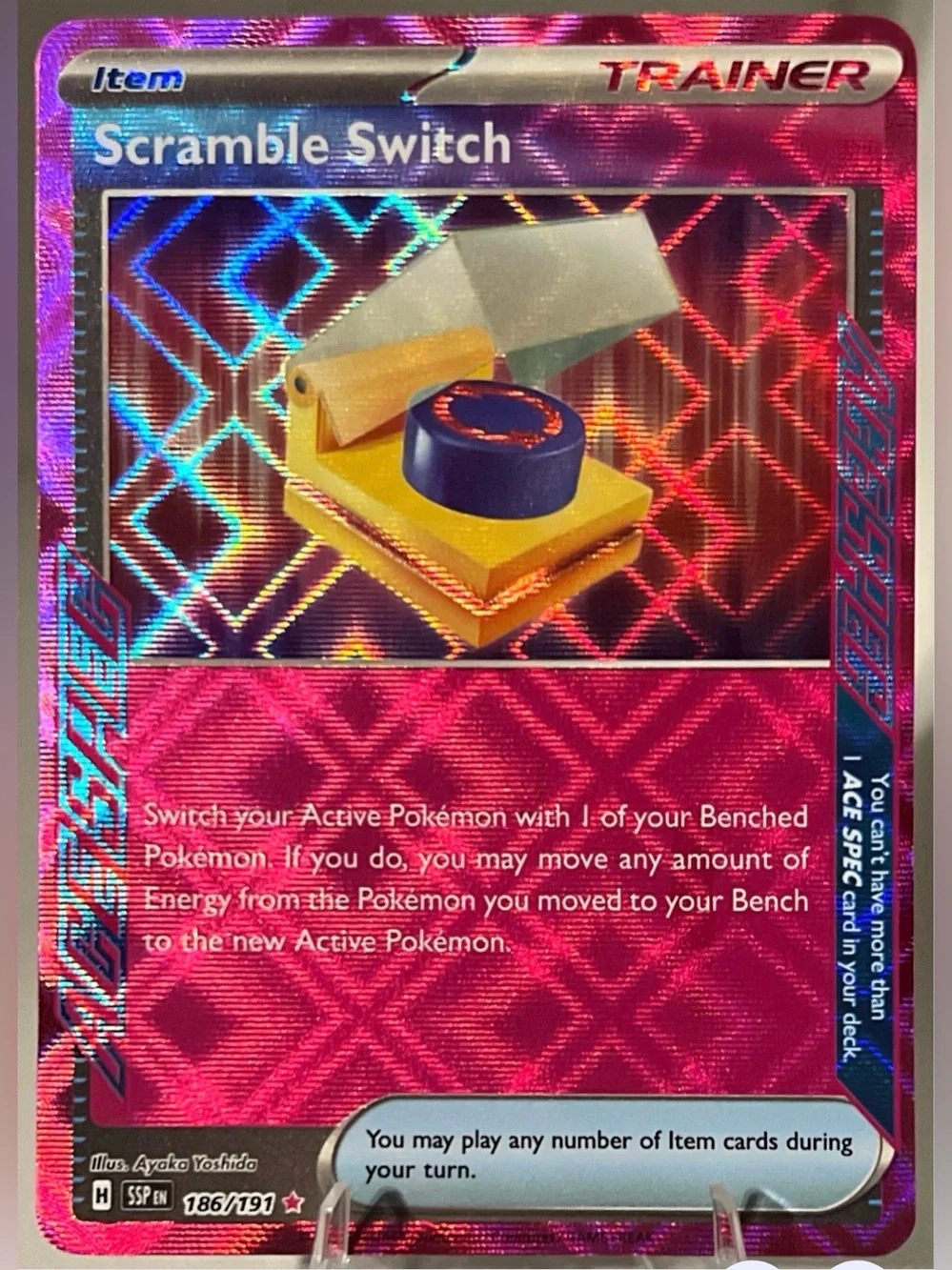 Pokémon TCG: Surging Sparks - SCRAMBLE SWITCH ACE SPEC 186/191 NM